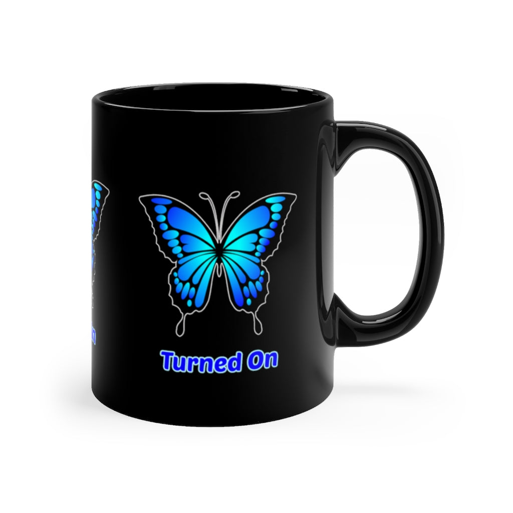 "Tuned In, Tapped In & Turned On" Abraham Hicks Quote -  Coffee Black mug 11oz