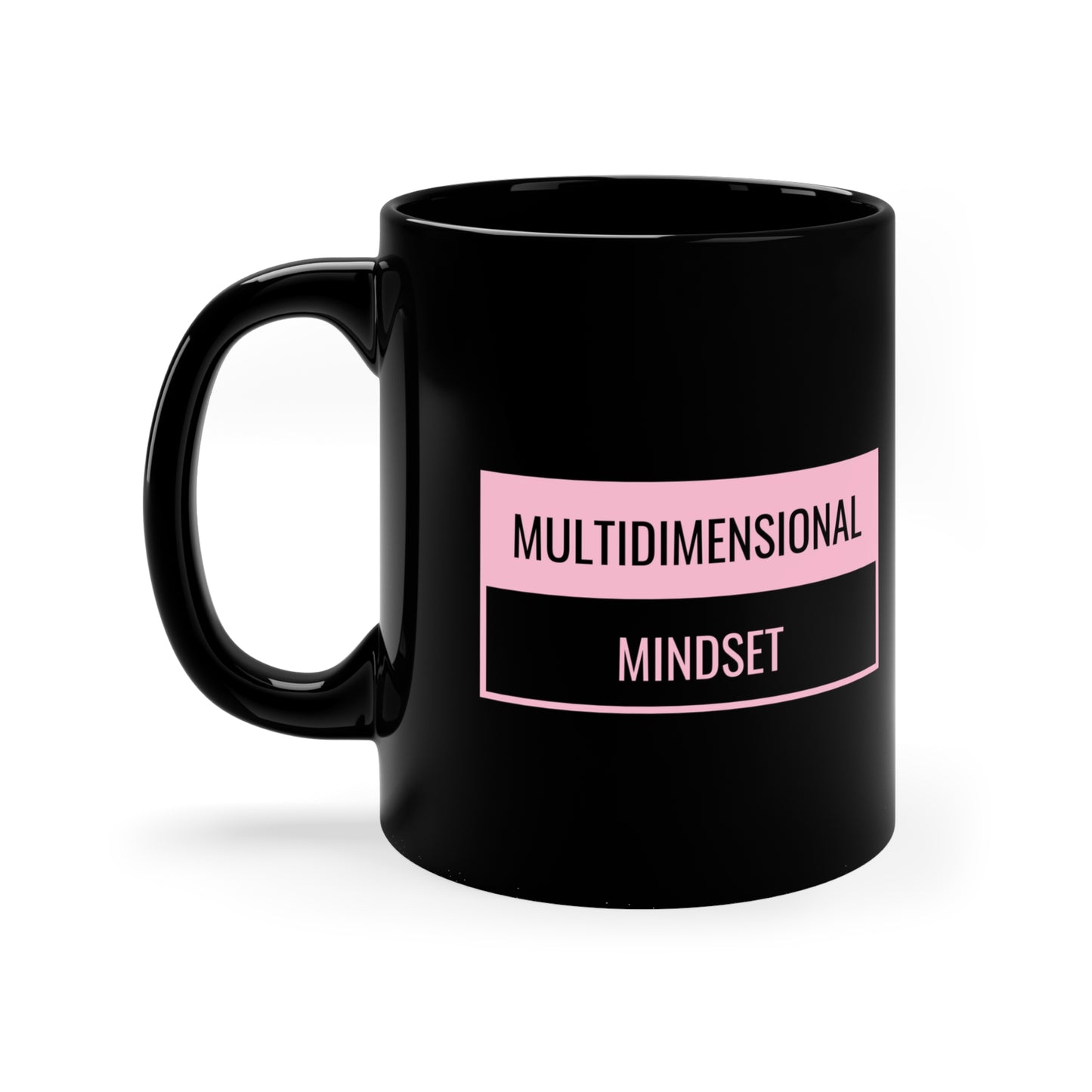 11oz Black Mug With Encoded Spiritual words "Multidimensional Mindset" and "Uplevel - I choose 5D"  #thegreatawakeningcoffeemug