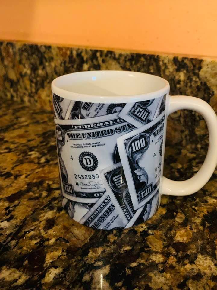 Millionaire Money Coffee Mug Sale - The Universe doesn't know whether you have a milllion dollars or you just Feel Like a Million Dollars - Abraham Hicks