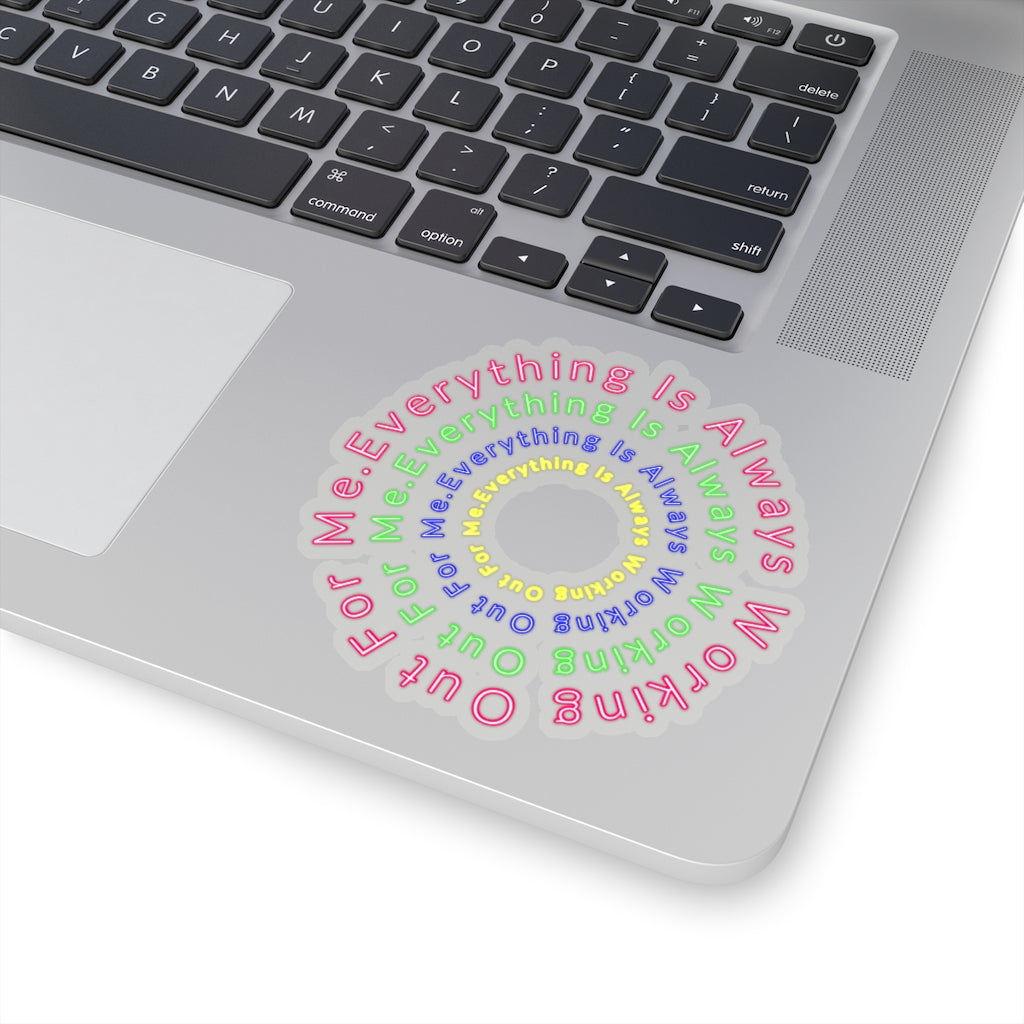 Everything Is Always Working Out For Me - Abraham Hicks Quote - Kiss-Cut Stickers
