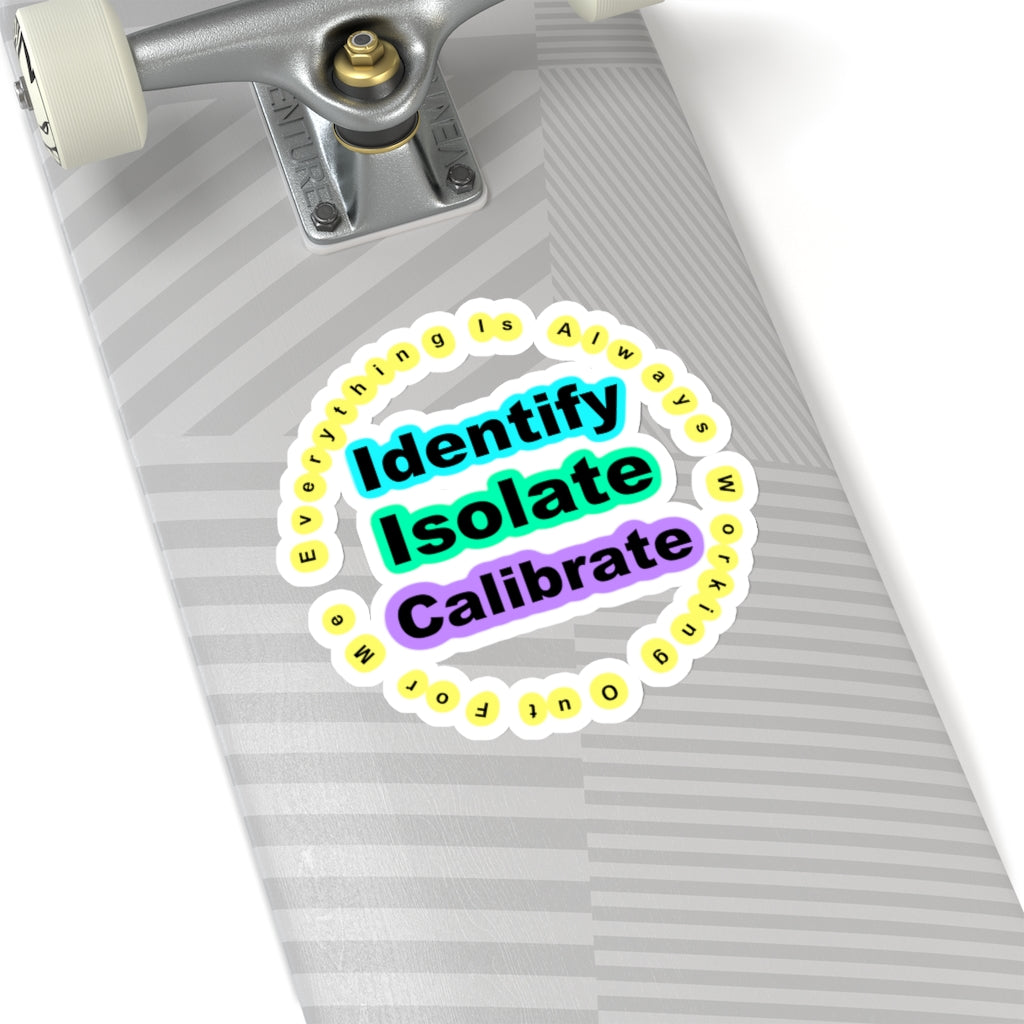 Identify, Isolate & Calibrate - Abraham Hicks Sticker