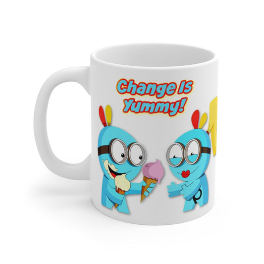 Change Is Yummy!  "Things More Delicious Than You Could Have Imagined Are On Their Way To You!" Abraham Hicks Mug 11oz