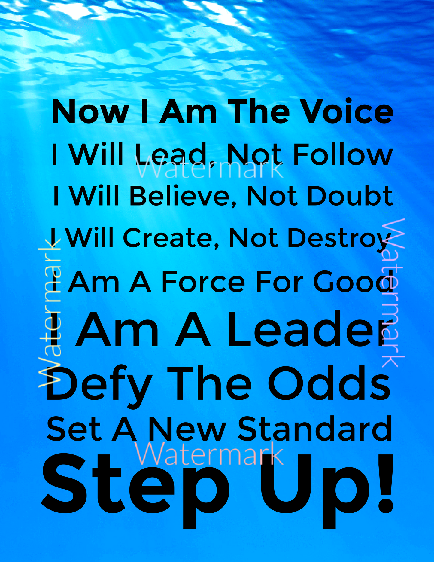 Now I Am The Voice. Tony Robbin Mantra.