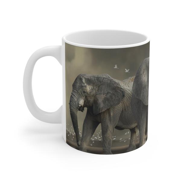 Elephants Mug -Tony Robbins Mantra Now I Am The Voice. I Will Lead, Not Follow. I Will Believe, Not Doubt. I Will Create, Not Destroy. I Am A Force For Good. I Am A Leader. Defy The Odds. Set A New Standard. Step Up!Mug 11oz